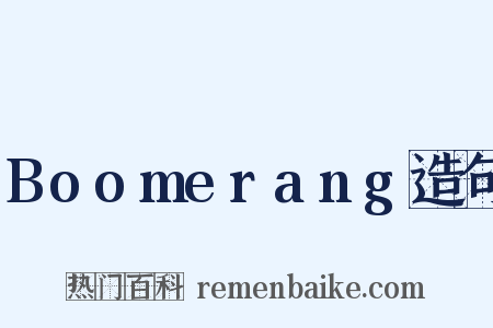 Boomerang造句是什么意思的图片